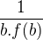 $\frac1{b.f(b)}$