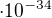 $\cdot 10^{-34}$