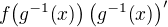 kopírovat do textarea $f{\left(g^{-1}{\left(x\right)}\right)}\left(g^{-1}{\left(x\right)}\right)^{\prime}$