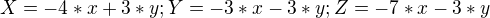 kopírovat do textarea $X=-4*x+3*y;Y=-3*x-3*y;Z=-7*x-3*y$