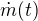 kopírovat do textarea $ \dot{m}(t) $