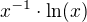 $x^{-1}\cdot\ln(x)$