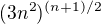 $(3n^2)^{(n+1)/2}$