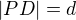 $|PD|=d$