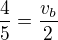 kopírovat do textarea $\frac{4}{5}=\frac{v_b}{2}$