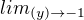 $lim_{(y)\to-1}$