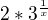 $2* 3^{\frac{1}{x}}$