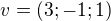 kopírovat do textarea $v = (3;-1;1)$