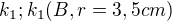 $k_{1};k_{1}(B, r=3,5cm)$