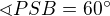 $\sphericalangle PSB=60^\circ $