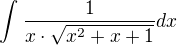 $\int_{}^{}\frac{1}{x\cdot \sqrt{x^{2}+x+1}}dx$