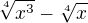 $\sqrt[4]{x^{3}}-\sqrt[4]{x} $
