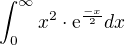 $\int_{0}^{\infty } x^{2} \cdot \mathrm{e}^{\frac{-x}{2}} dx$