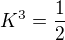 $K^3= \frac 12$