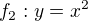 $f_{2}: y=x^{2} $
