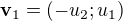 $\textbf{v}_1 = (-u_2; u_1)$