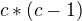 $c*(c-1)$