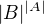 $|B|^{|A|}$
