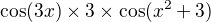 $\cos (3x) �3 � \cos (x^{2} +3) $