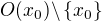 $O(x_0) \backslash \{x_0\}$