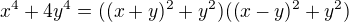 kopírovat do textarea $x^4 + 4y^4=((x+y)^2 +y^2) ((x-y)^2 +y^2) $
