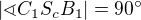 $| \sphericalangle C_1S_cB_1| = 90�$