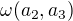 $\omega(a_2,a_3)$