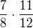 kopírovat do textarea $\frac78\cdot\frac{11}{12}$