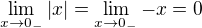 $\lim_{x\to 0_-}|x|=\lim_{x\to 0_-} -x= 0$