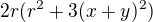 $2 r (r^2+3 (x+y)^2)$
