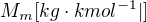 $M_{m}[kg\cdot kmol^{-1}|]$