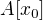 $A[x_0]$