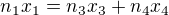 kopírovat do textarea $n_1 x_1 = n_3 x_3 + n_4 x_4$