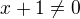 kopírovat do textarea $x+1\neq0$