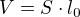 $V=S\cdot l_0$