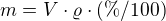 kopírovat do textarea $m=V\cdot \varrho \cdot (\%/100)$