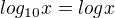 kopírovat do textarea $log_{10}x=logx$