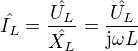 $\hat{I_L}=\frac{\hat{U_L}}{\hat{X_L}}=\frac{\hat{U_L}}{\mathrm{j}\omega L}$