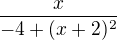 $\frac{x}{-4 + (x+2)^2}$