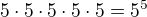 kopírovat do textarea $5\cdot 5\cdot 5\cdot 5\cdot 5=5^5$