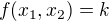 $f(x_{1},x_{2})=k$