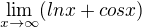 $\lim_{x\to\infty }(ln x+cosx)$