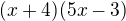 $(x+4)(5x-3)$