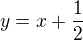 $y=x+\frac{1}{2}$