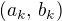 $(a_k,\, b_k)$