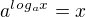 kopírovat do textarea $a^{log_{a}x}=x$