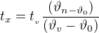 kopírovat do textarea $t_{x}=t_{_{v}}\frac{(\vartheta _{n-\vartheta _{0}})}{(\vartheta _{v}-\vartheta _{0})}$