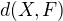 $d(X, F)$