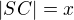 $|SC|=x$