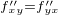 $_{f''_{xy} = f''_{yx}}$